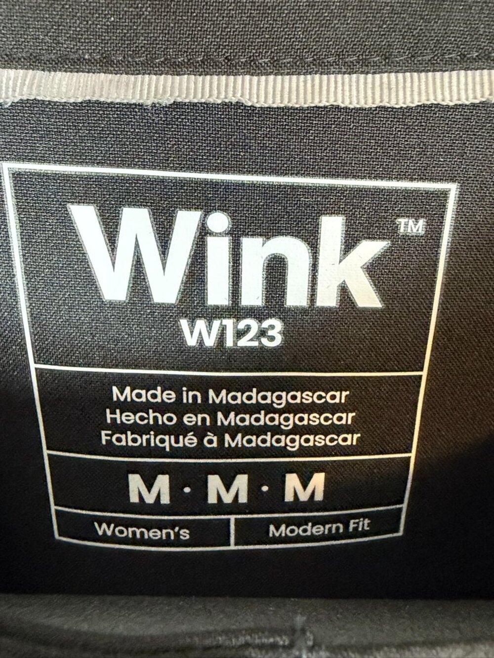 Wink W123 Snap Front Warm Up Scrub Jacket Black Size Medium - Picture 10 of 12